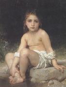 Adolphe William Bouguereau, Child at Bath (mk26)